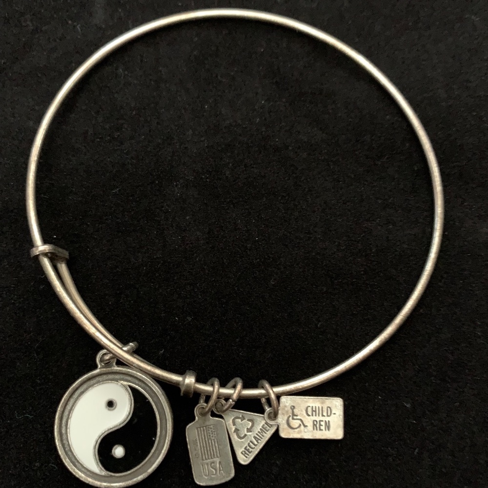 Wind and Fire Yin Yang Expandable Bangle Bracelet